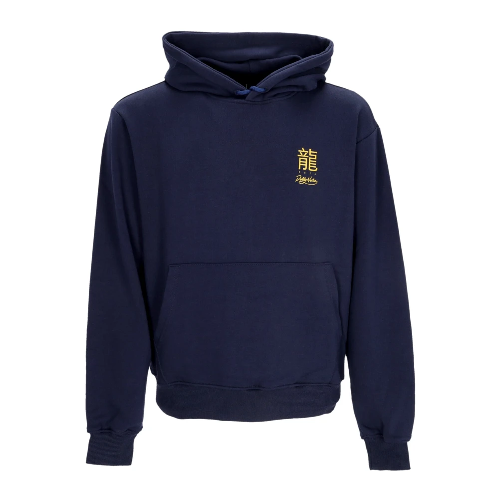 Dolly Noire Men's Blue Hoodies, Xl, Dragon Lightweight Hoodie Navy