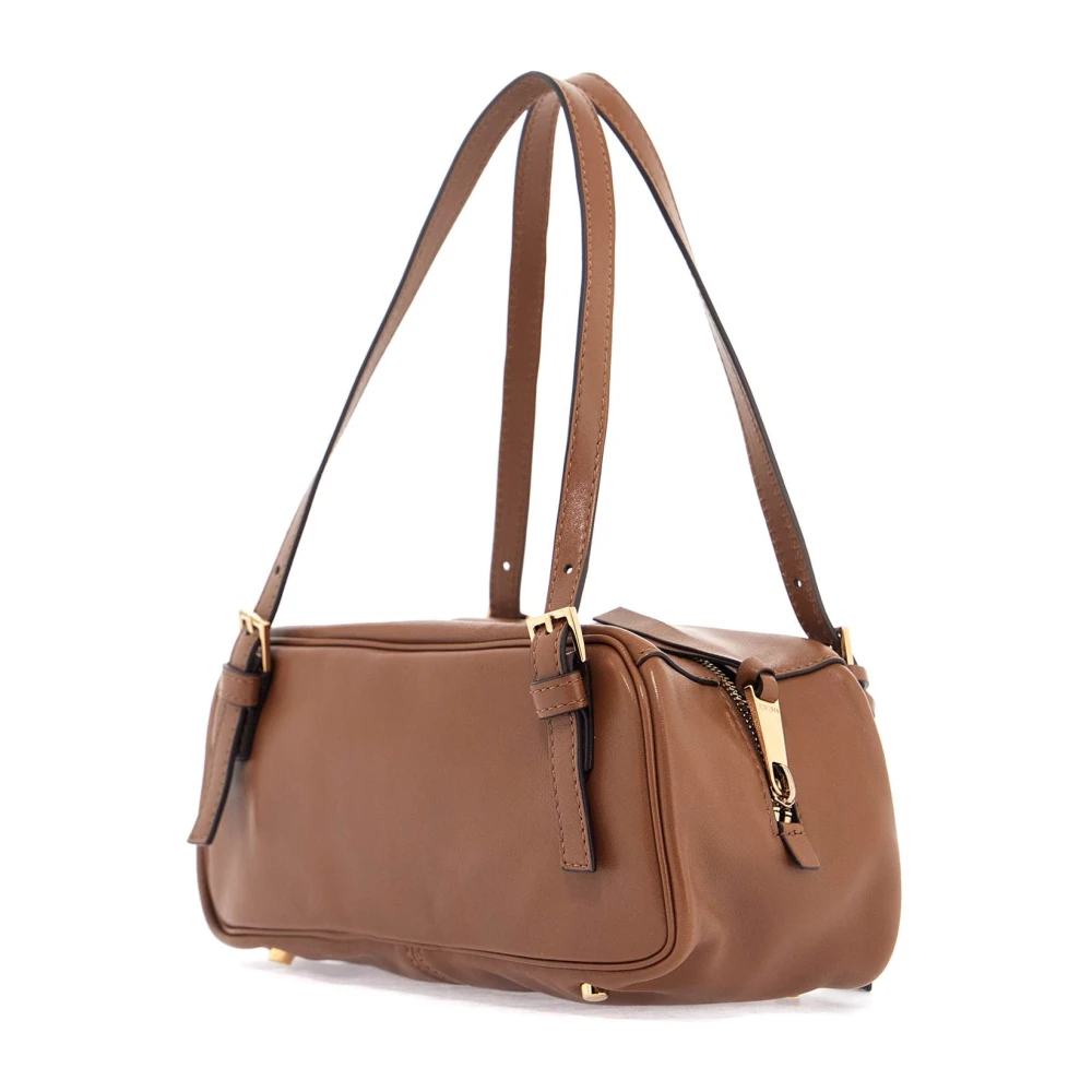 Versace Nappa Leren Bowlingtas Brown Dames
