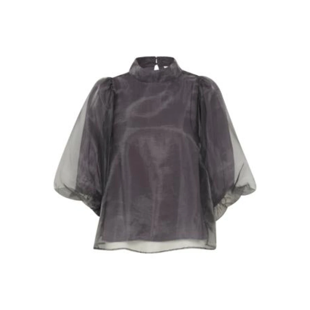 Soaked in Luxury Chaya Blouse Gray Dames
