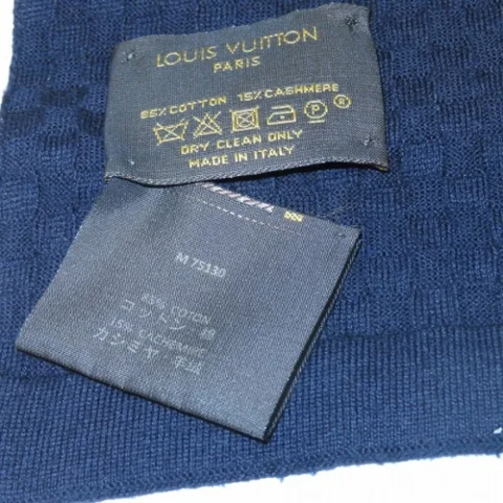 Louis Vuitton Vintage Pre-owned Cotton scarves Blue Dames