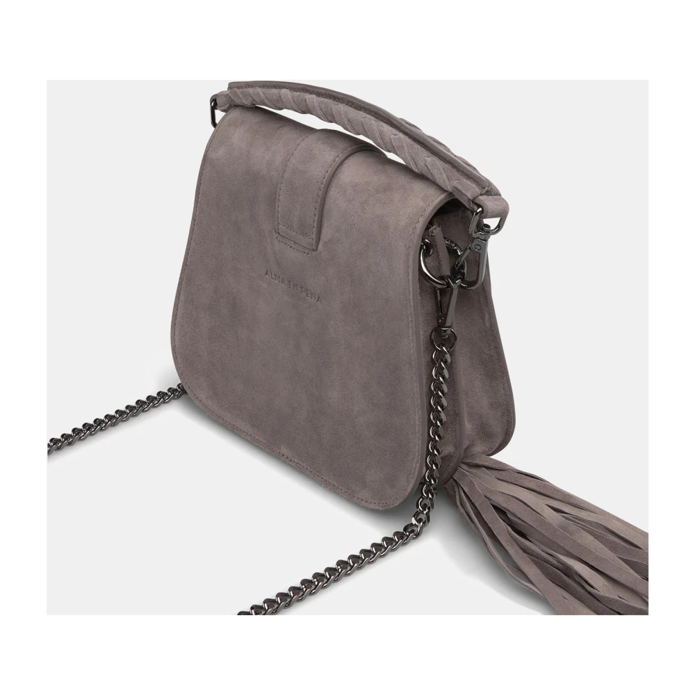 Alma en Pena Strass gesp clutch tas Gray Dames