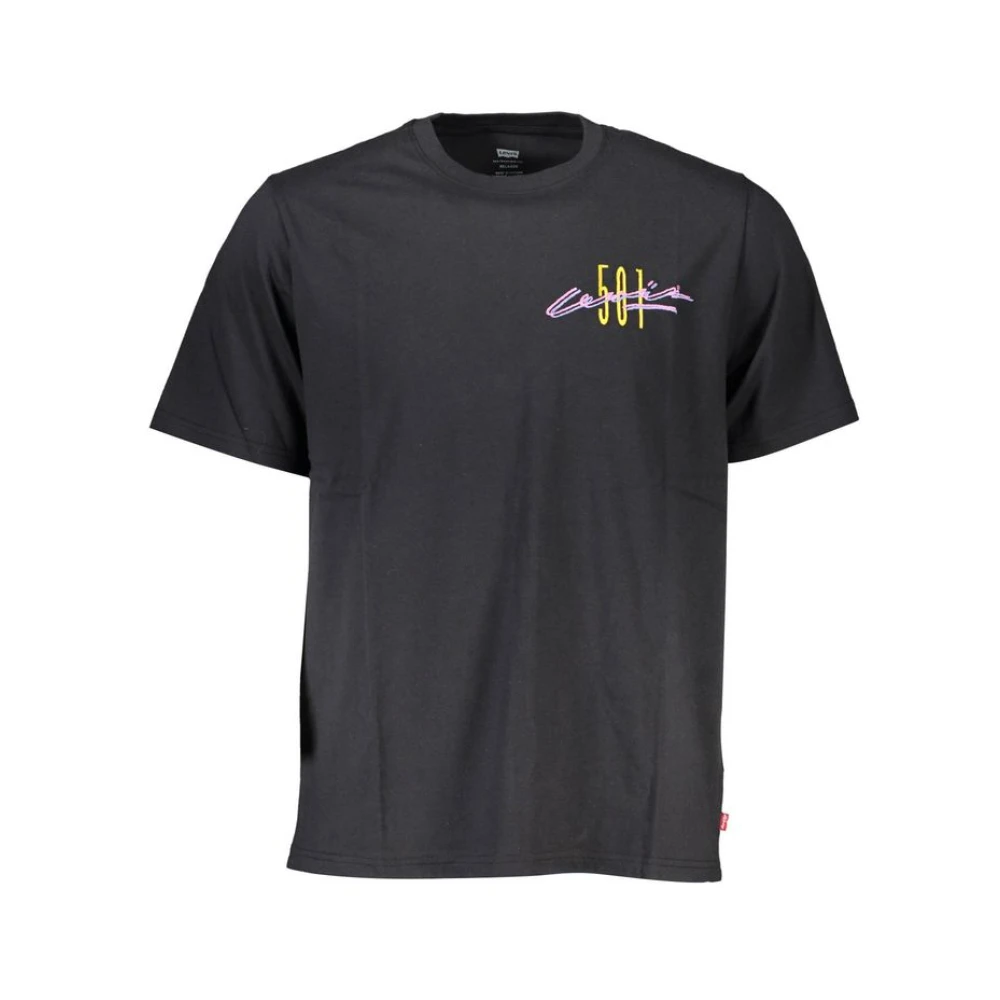 Levi's Zwart Katoenen Casual Geborduurd Logo T-Shirt Black Heren