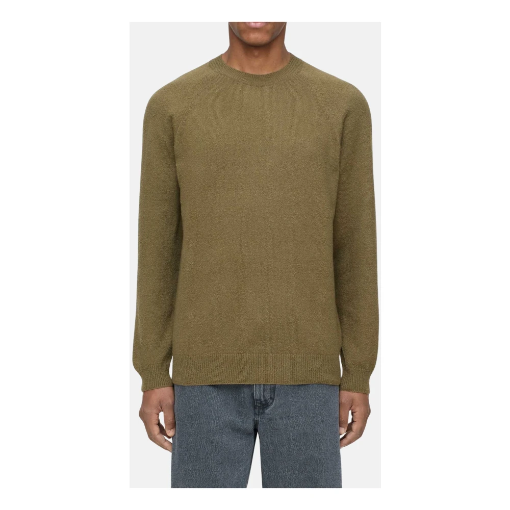 closed Biologisch Katoen Raglan Crewneck Shirt Green Heren
