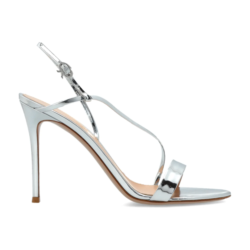 Gianvito Rossi Women's Met Sandal 95h Heeled Sandals - Silver - Size 5 (38) - Image 3