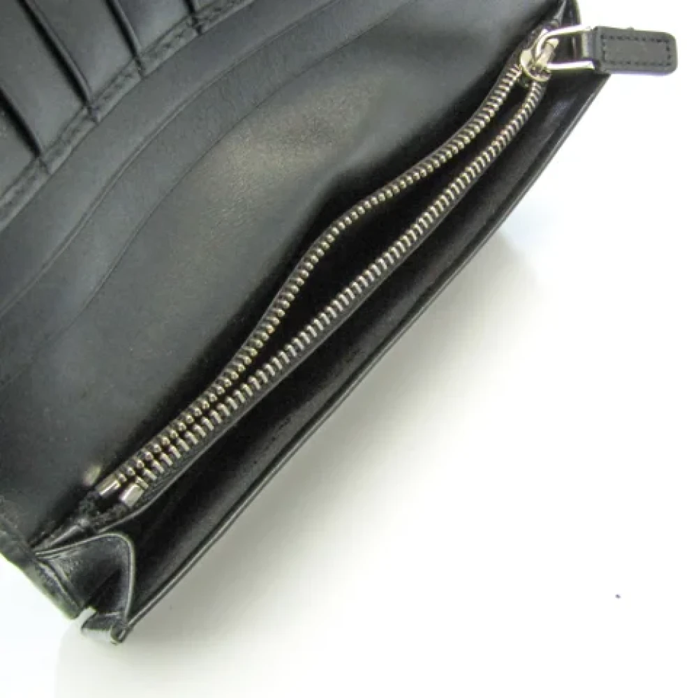 Bvlgari Vintage Pre-owned Leather wallets Gray Dames