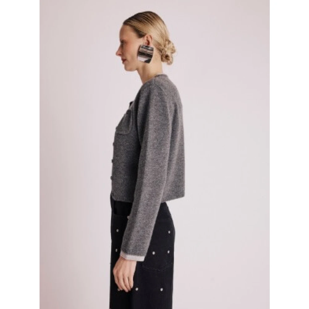 Berenice Dubbele Gigi Cardigan Gray Dames