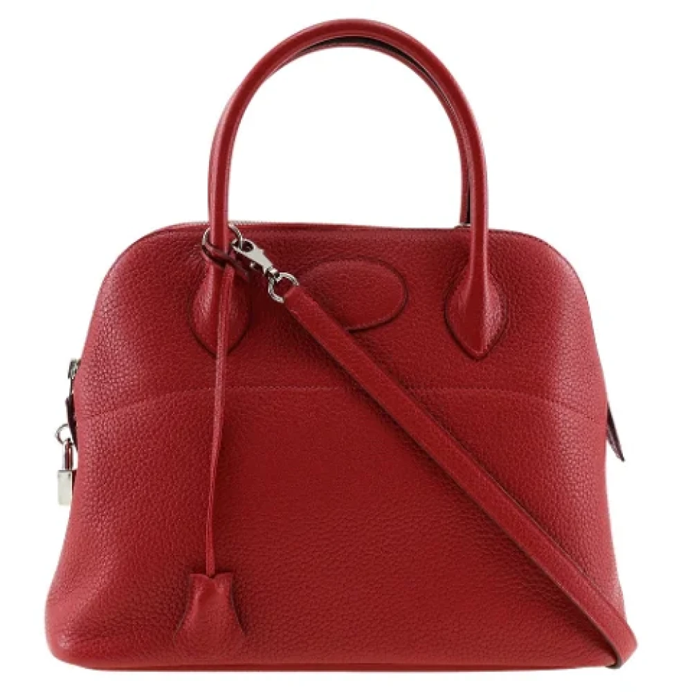 Hermès Vintage Pre-owned Leather handbags Red Dames