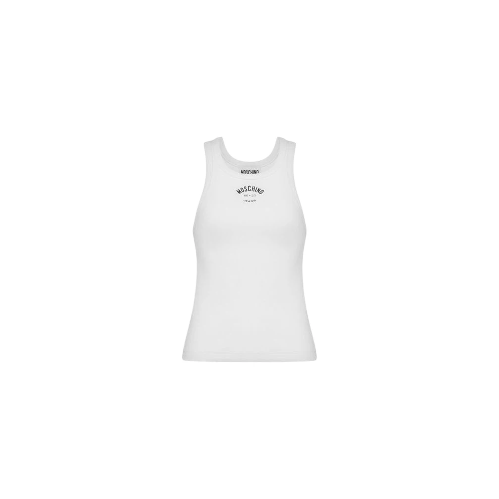 Moschino Women's White Stretch Cotton Tank Top