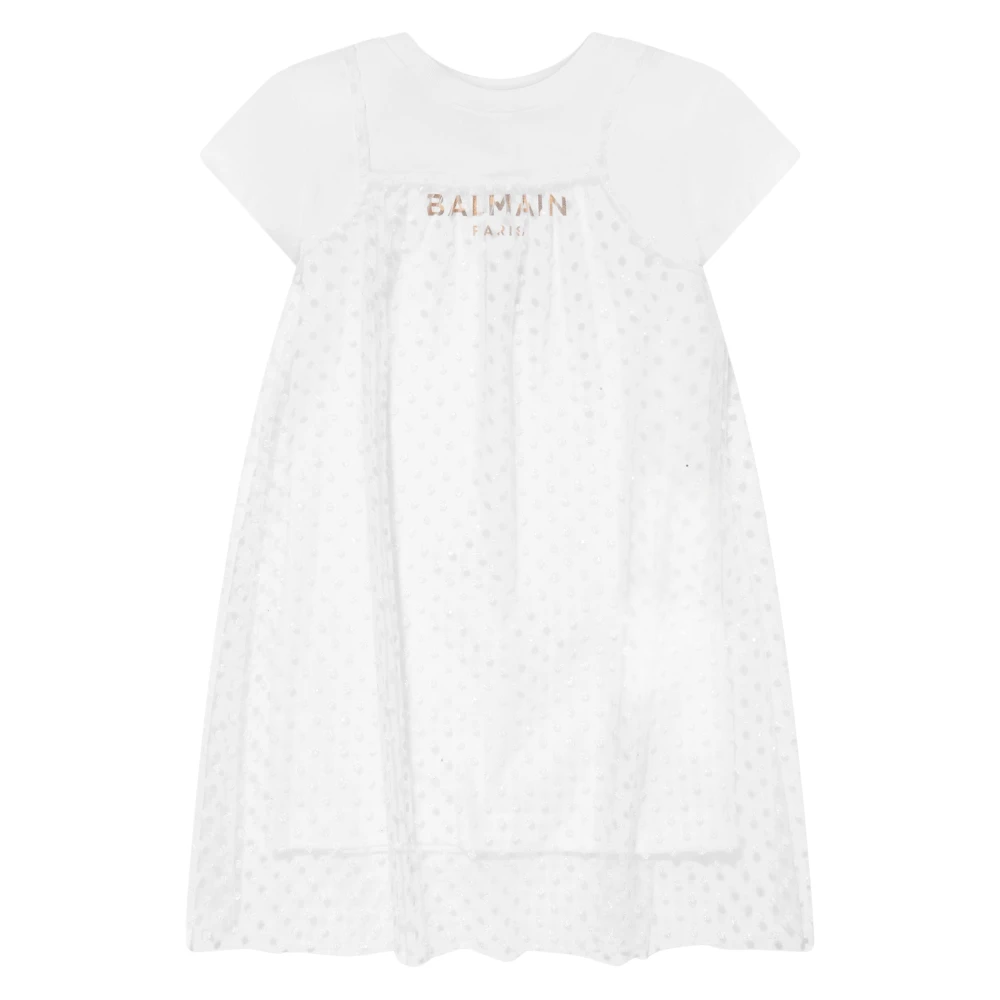 Balmain Girls White Elegant 2 In 1 Dress - Dresses - 13 Y - Kids