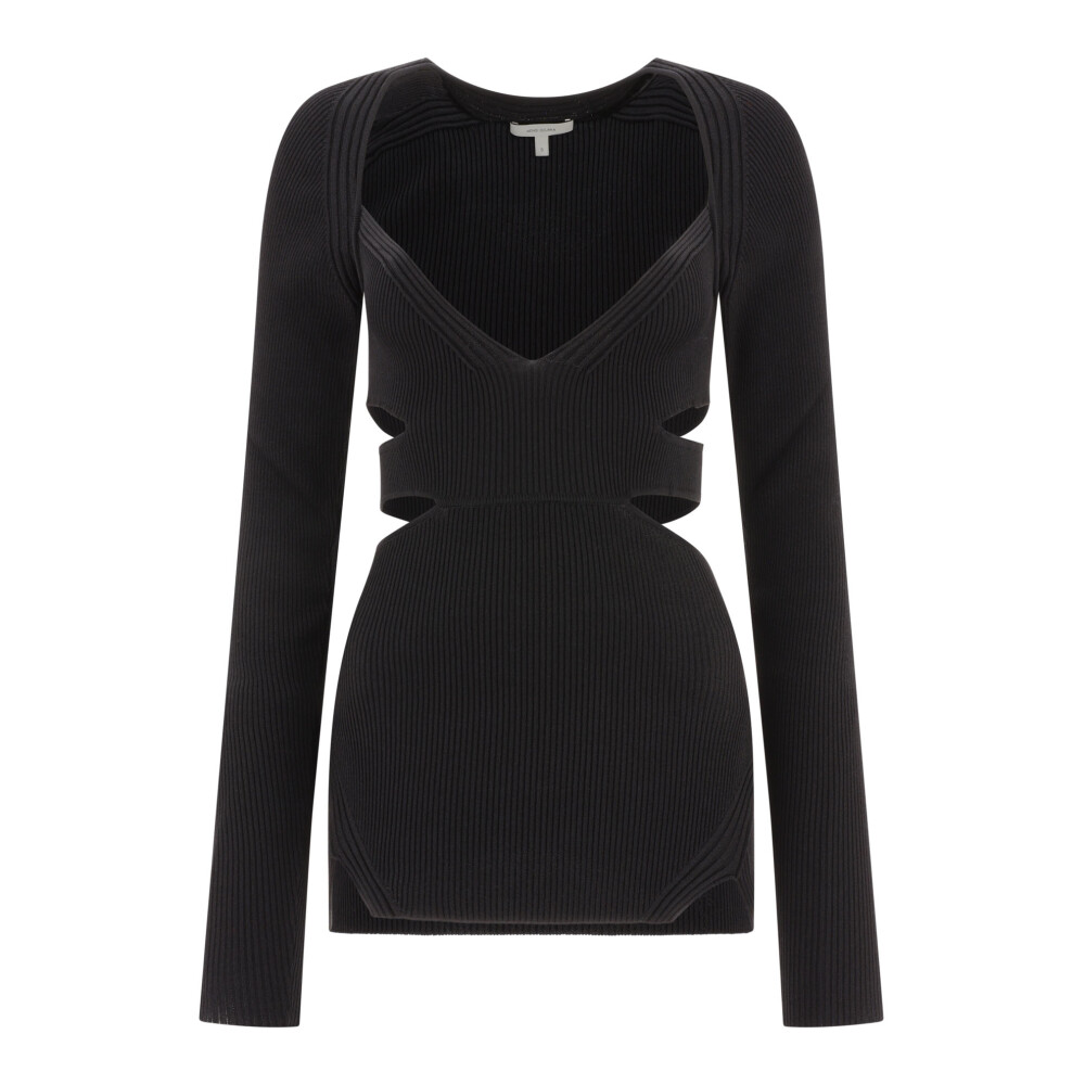 Tシャツ・カットソー Nensi Dojaka Black stretch viscose top (NDSS23TOP040 BLACK) 23717212_53748191_1000.jpg