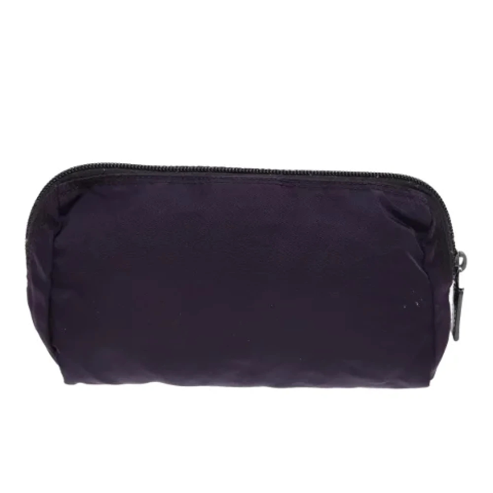Prada Vintage Pre-owned Leather pouches Purple Dames