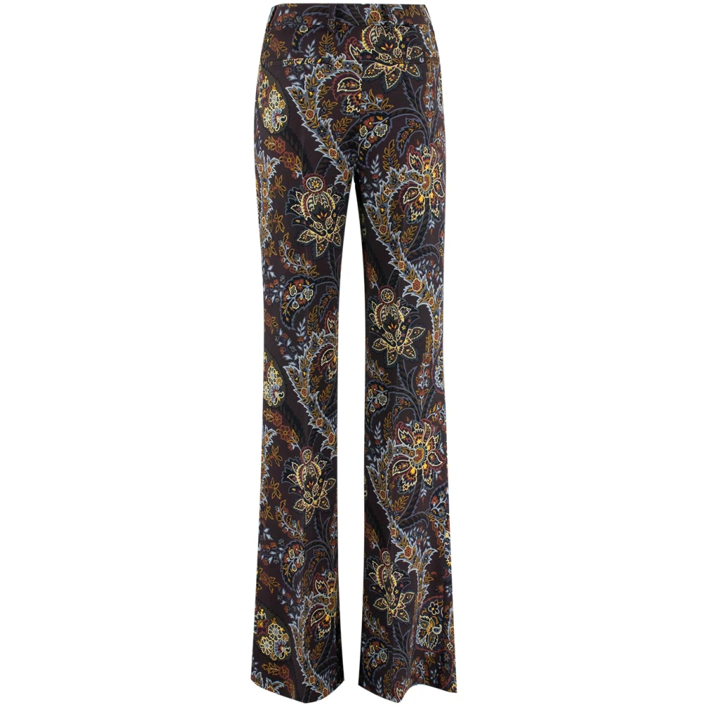 ETRO Bloemen Paisley Flare Broek Multicolor Dames