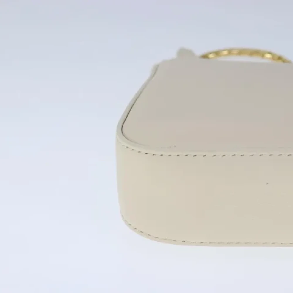 Bvlgari Vintage Pre-owned Leather handbags White Dames