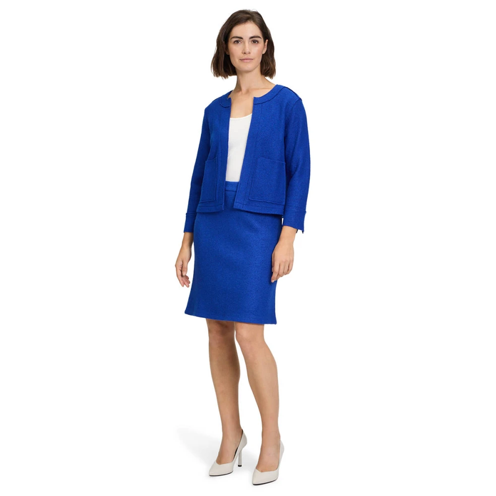 Betty Barclay Korte Blazerjas 3 4 Mouw Blue Dames