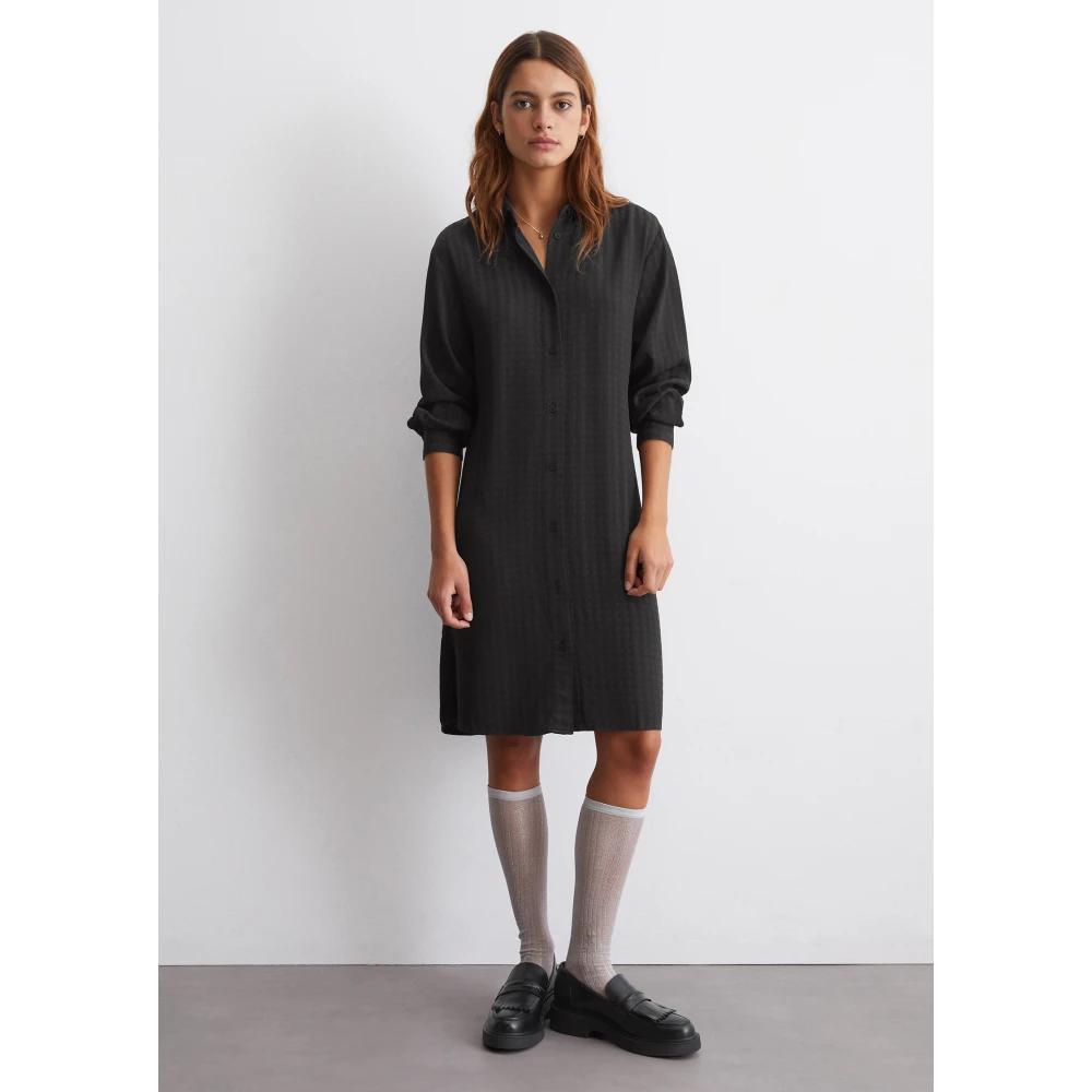 Marc O'Polo Overhemdjurk normaal Black Dames
