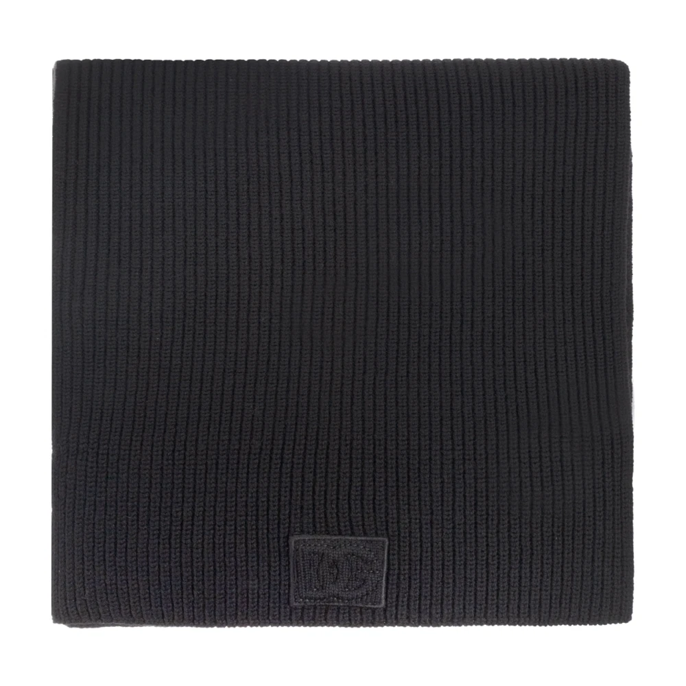 Dolce & Gabbana Mannelijk Zwart Accessoires Heren, One Size, Wol, Wollen Sjaal