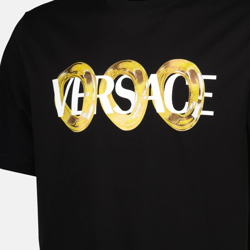 Versace Maxi Chain T-shirt Lente-Zomer 2025 Collectie Black Heren