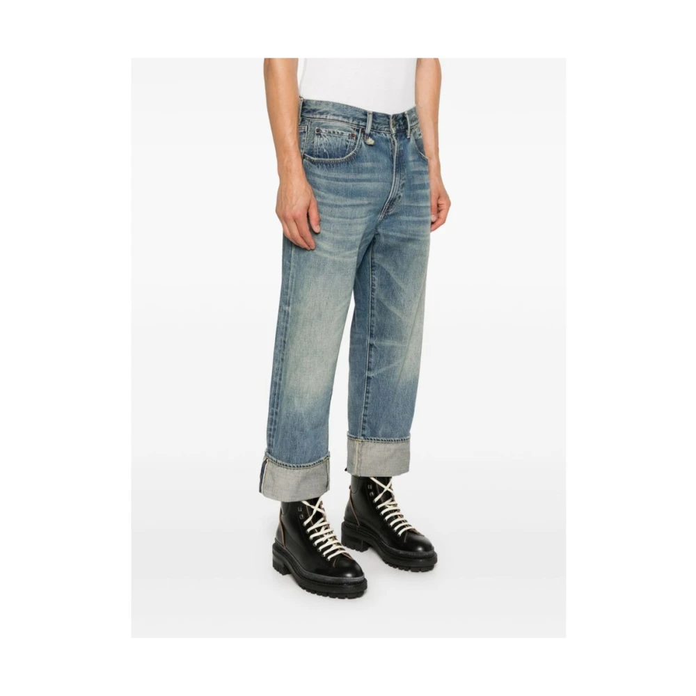 R13 Blauwe stonewashed denim jeans Blue Heren