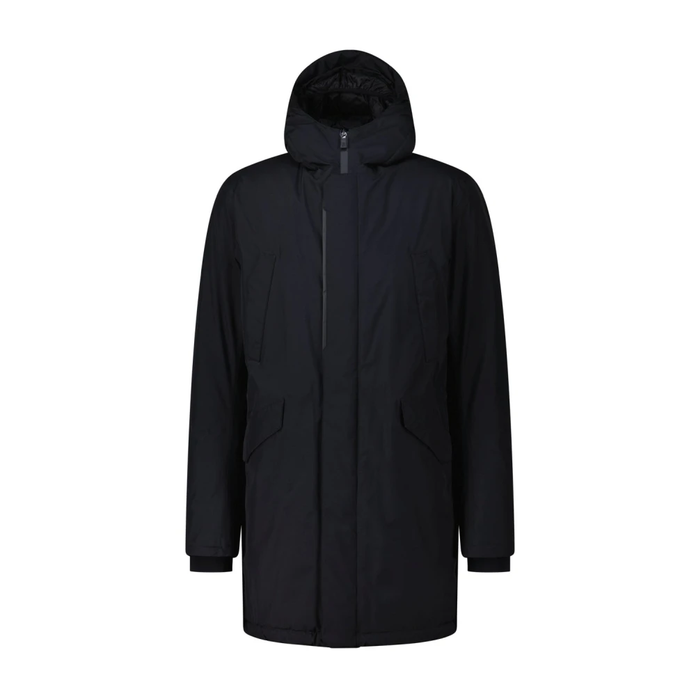 Herno Gewatteerde Jas met Capuchon Black Heren