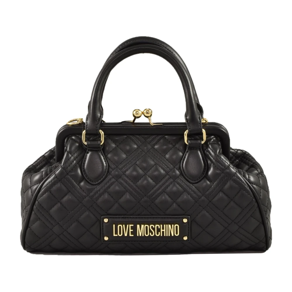 Love Moschino Stijlvolle PU Schoudertas Black Dames