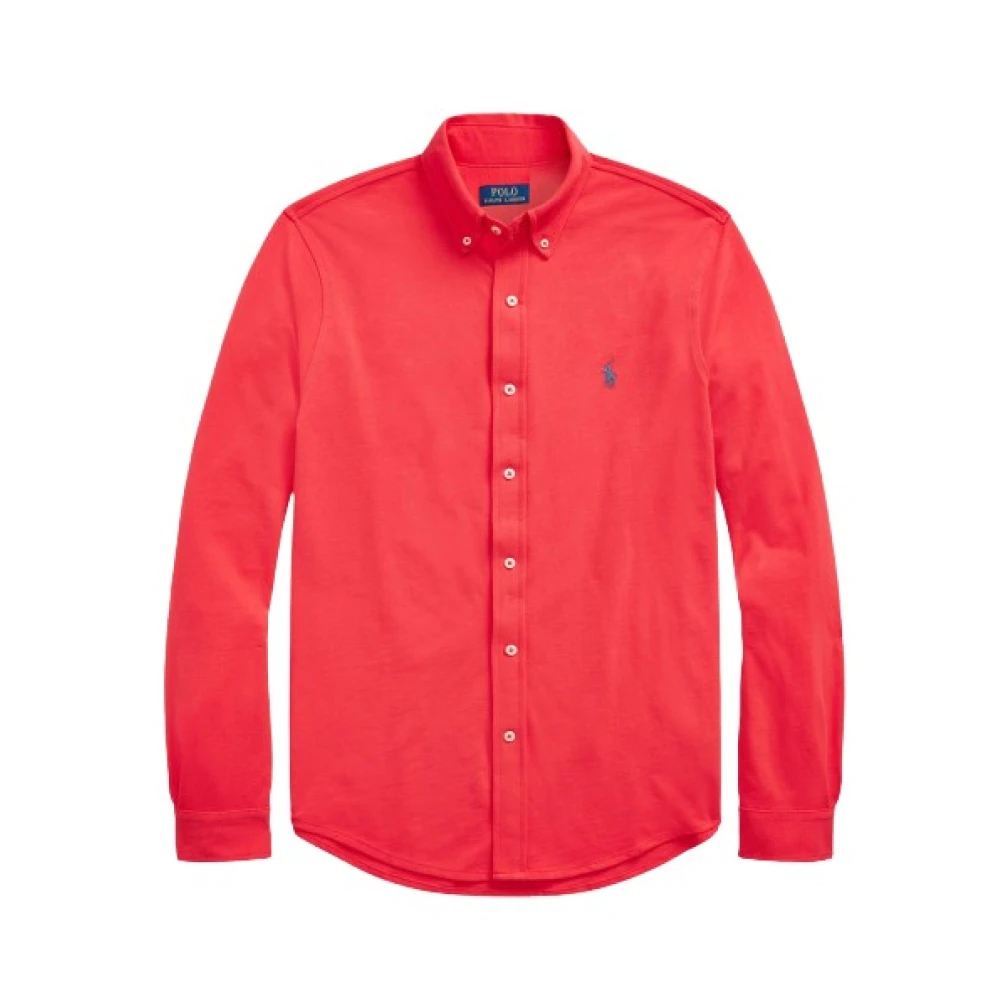 Polo Ralph Lauren Klassieke Katoenen Piqué Overhemd Red Heren