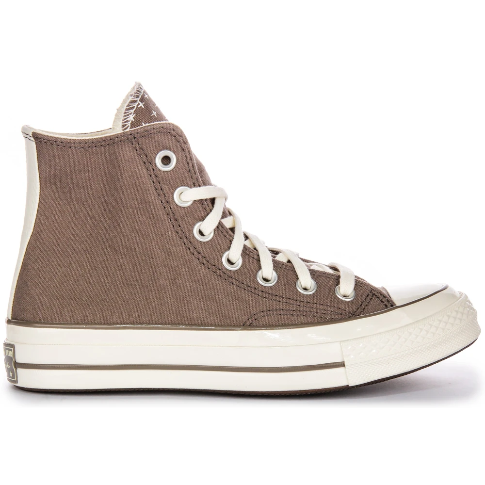 Converse Men's Beige Sneakers, 8 Uk, Taupe Chuck 70 Hi Lace Trainers