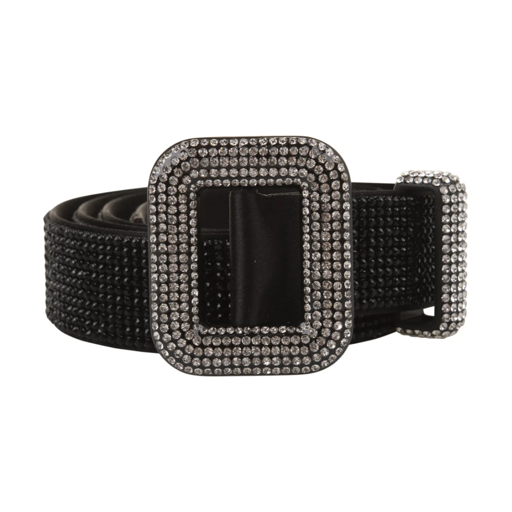 Benedetta Bruzziches Zwart Kristal Mesh Riem Black Dames