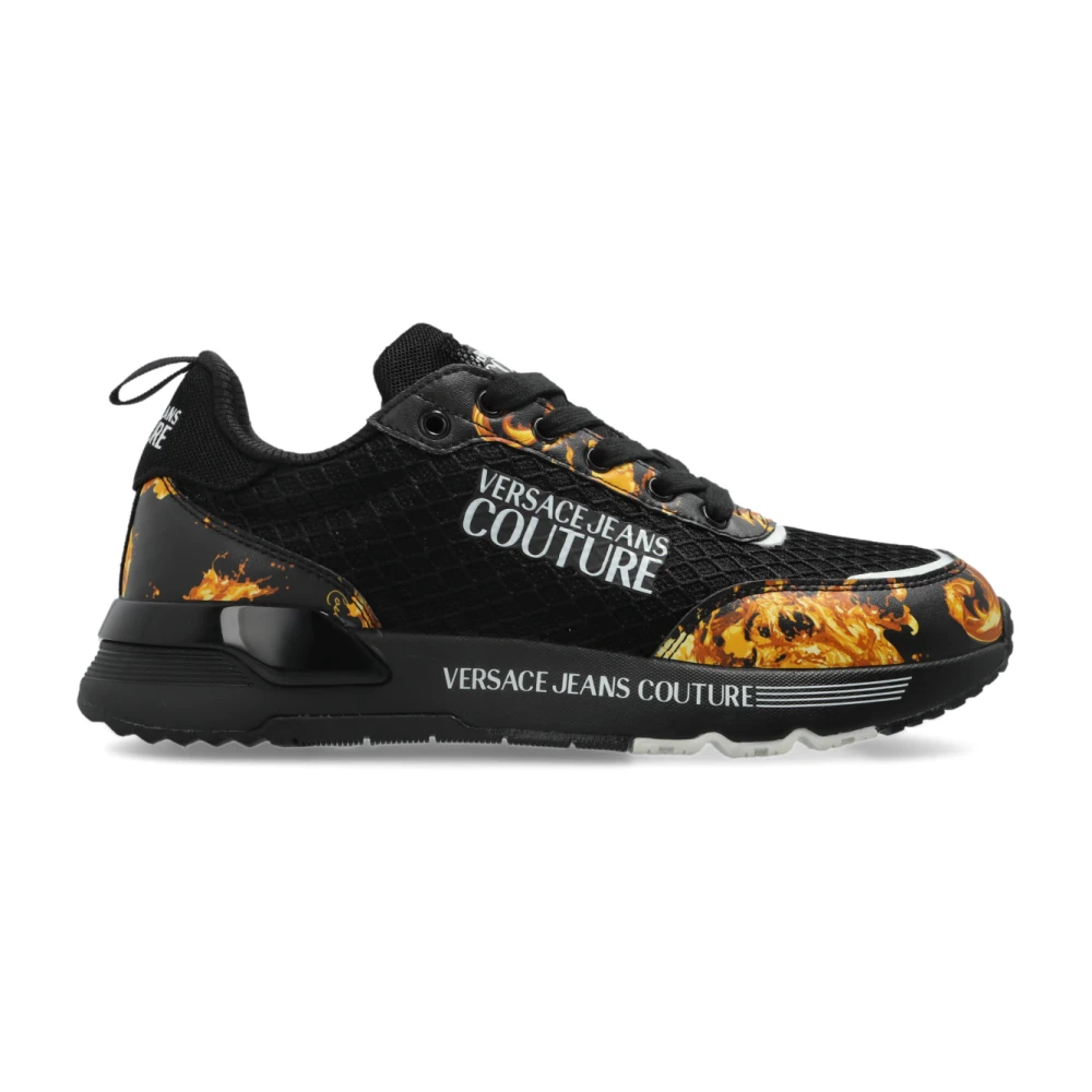 Versace Jeans Couture Barocco Lace-up Sneakers Dames Schoenen Zwart