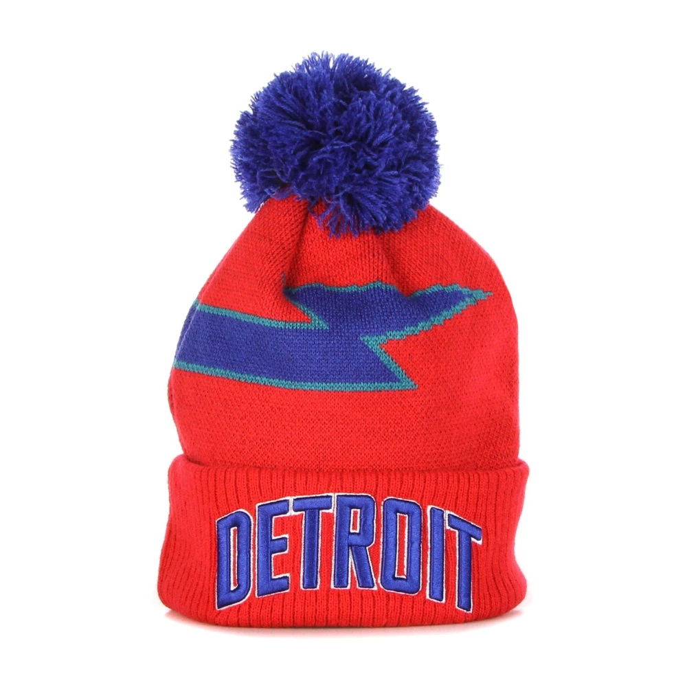 New Era Men's Detroit Pistons Pom Pom Beanie