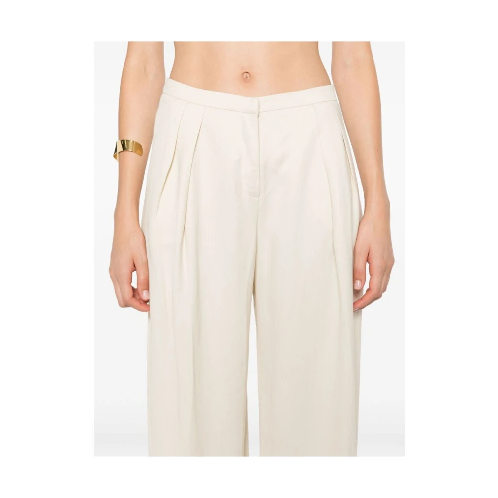 Faithfull the Brand Zand Beige Op Maat Gemaakte Wijde Broek Beige Dames