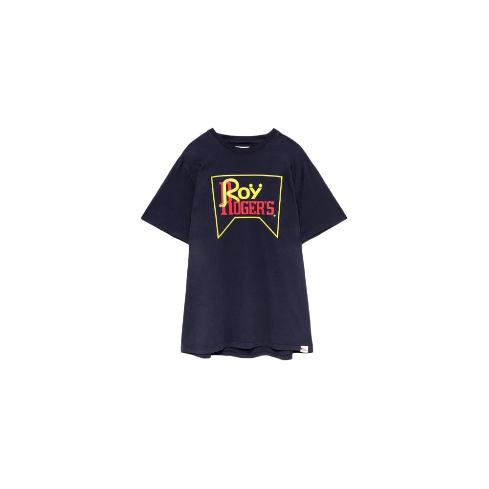 Roy Roger's Korte Mouw T-shirt Blue Heren