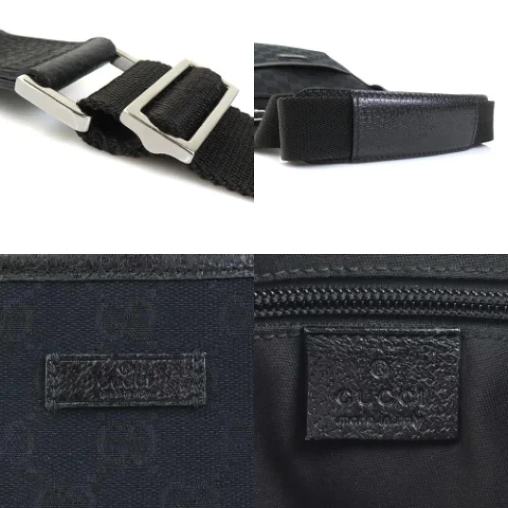 Gucci Vintage Pre-owned Canvas shoulder-bags Black Dames