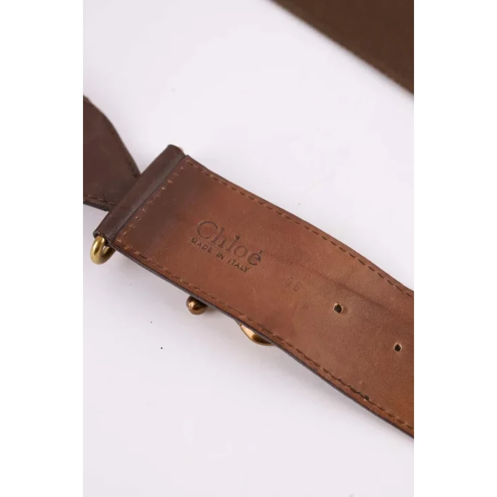 Chloé Pre-owned Leather belts Brown Dames