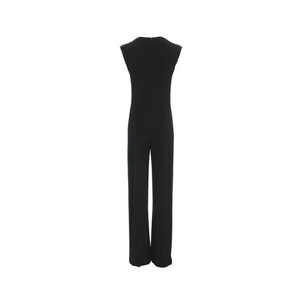 Norma Kamali Zwart Stud Detail Jumpsuit Black Dames