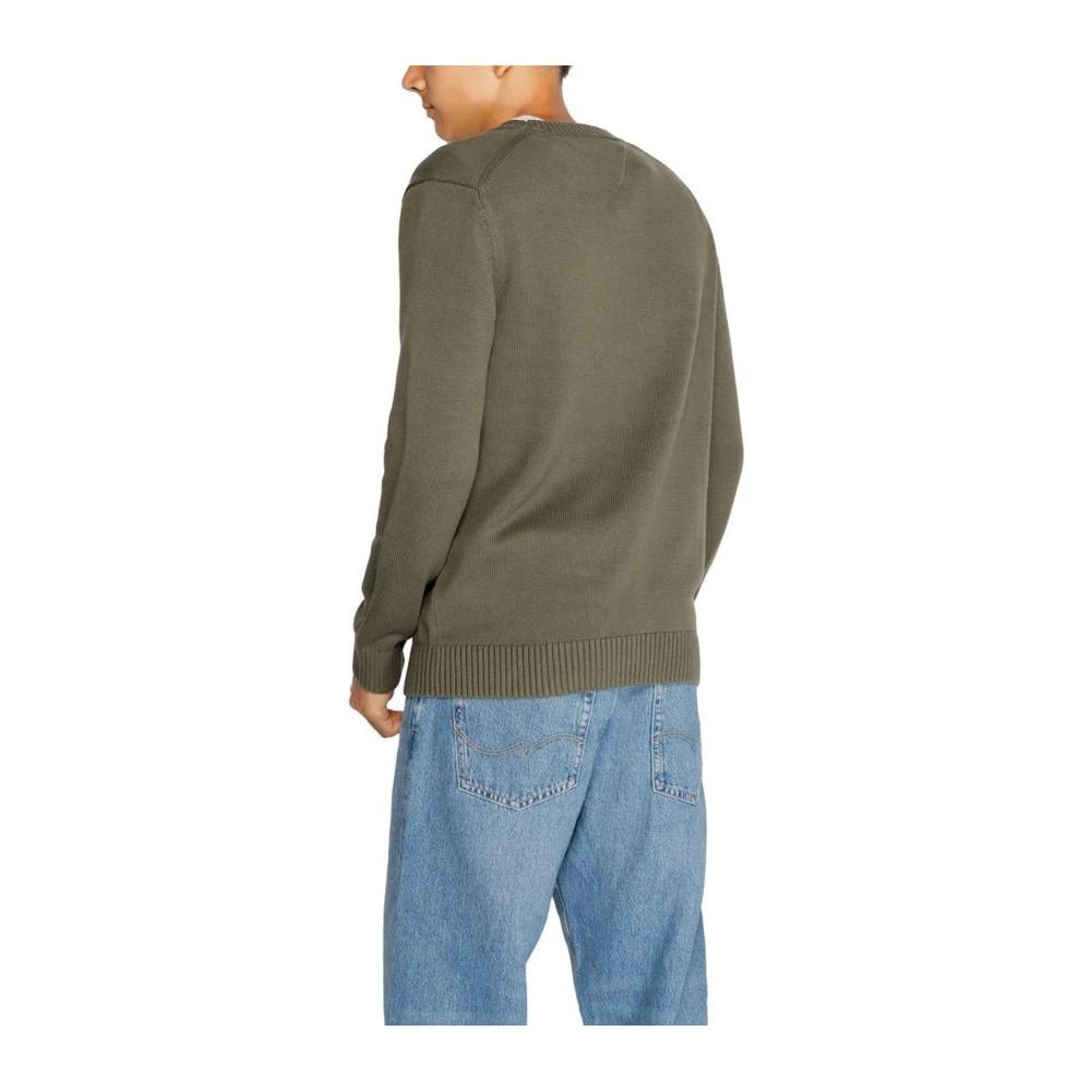 Tommy Jeans Gebreide Katoenen Trui Collectie Green Heren