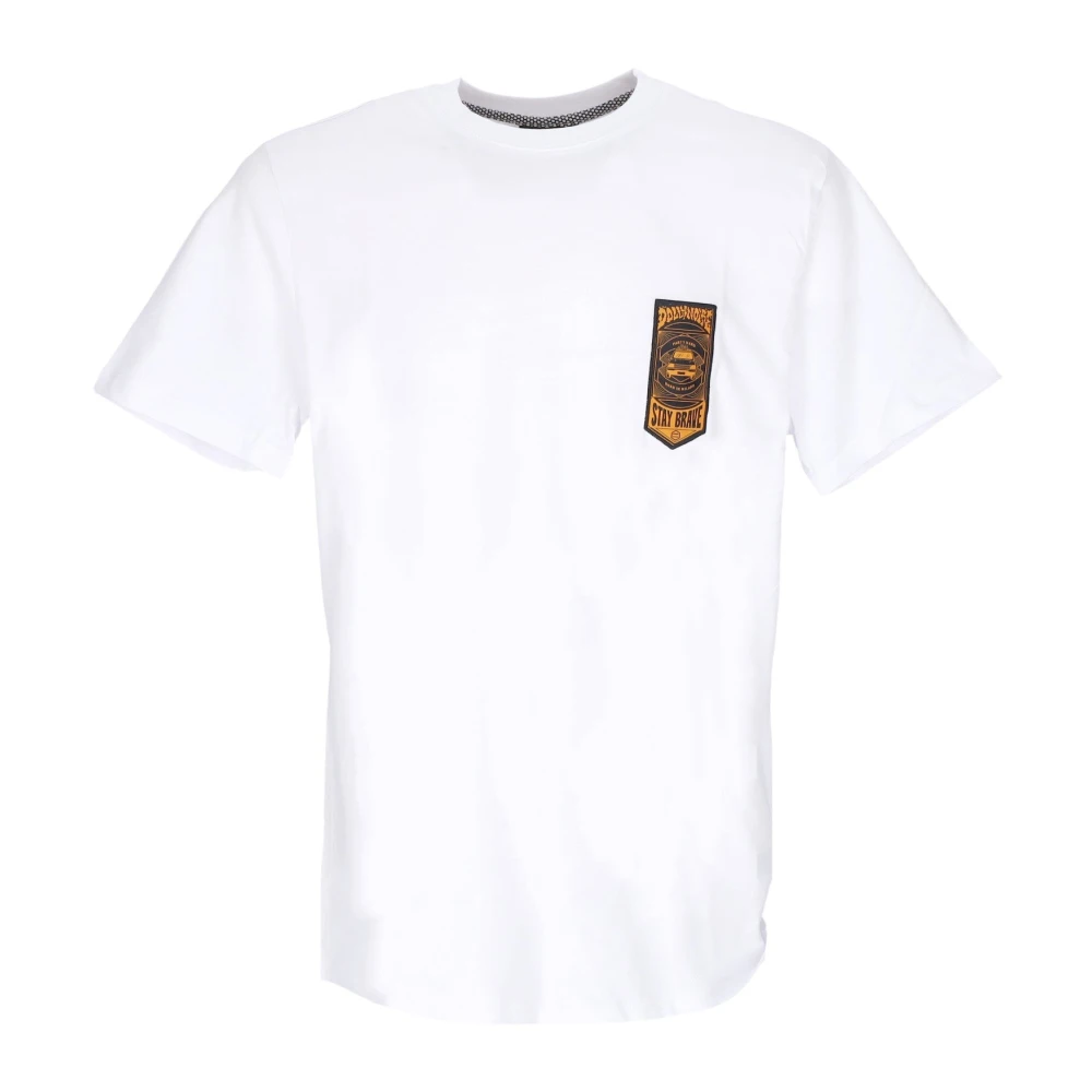 Dolly Noire Witte Heren Tee met Geborduurde Logo's White Heren