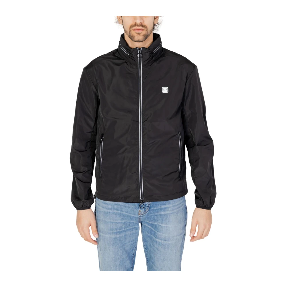 Armani Exchange Men's Black Lightweight Windbreaker