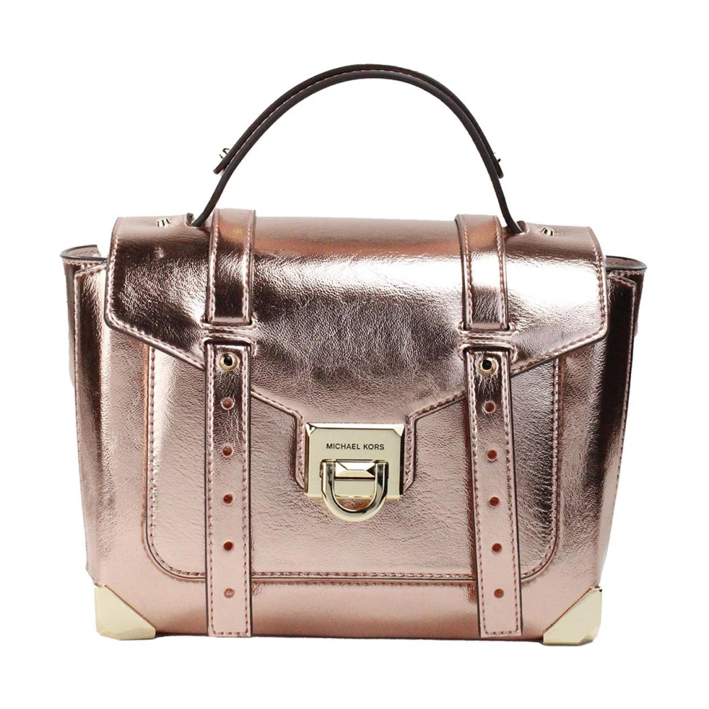 Michael Kors Rose Gouden Schoudertas met Crossbody Riem Pink Dames