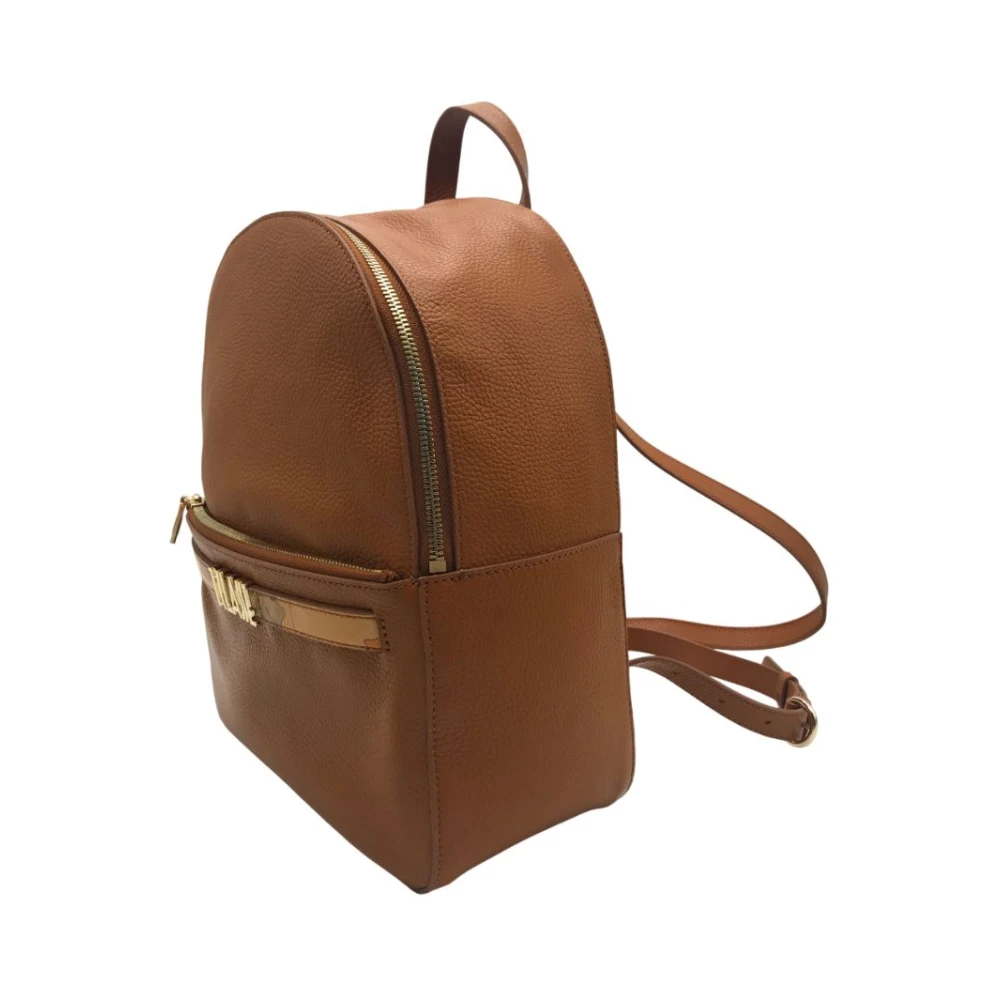 Alviero Martini 1a Classe Stijlvolle Rugzak met Metalen Logo Detail Brown Dames