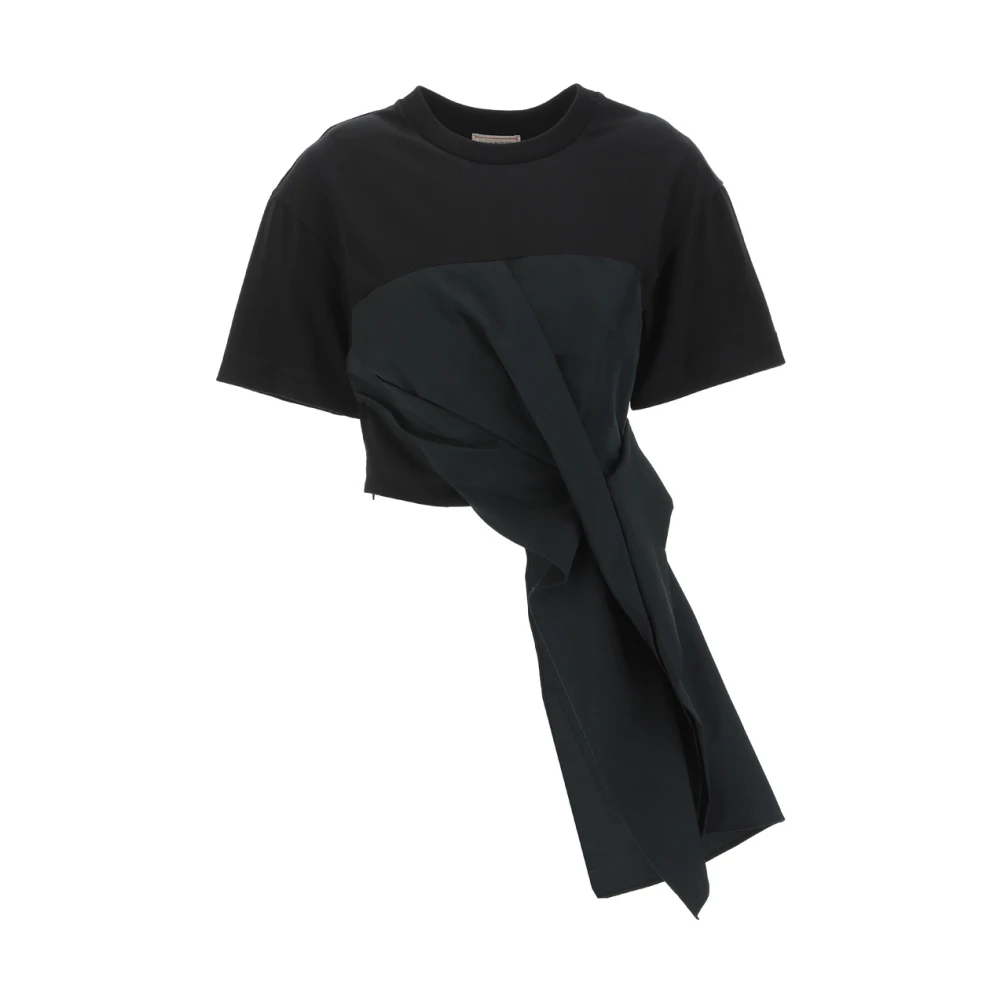 Alexander mcqueen Stijlvolle Cut and Sew T-shirt Black Dames