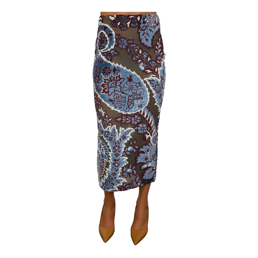 ETRO Fantasia Midi Rokken voor Vrouwen Multicolor Dames
