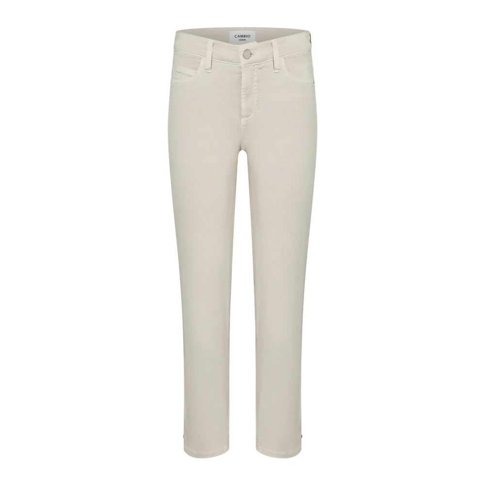 Cambio Women's Beige Skinny Fit Jeans, 2XL, Classic Piper Trousers