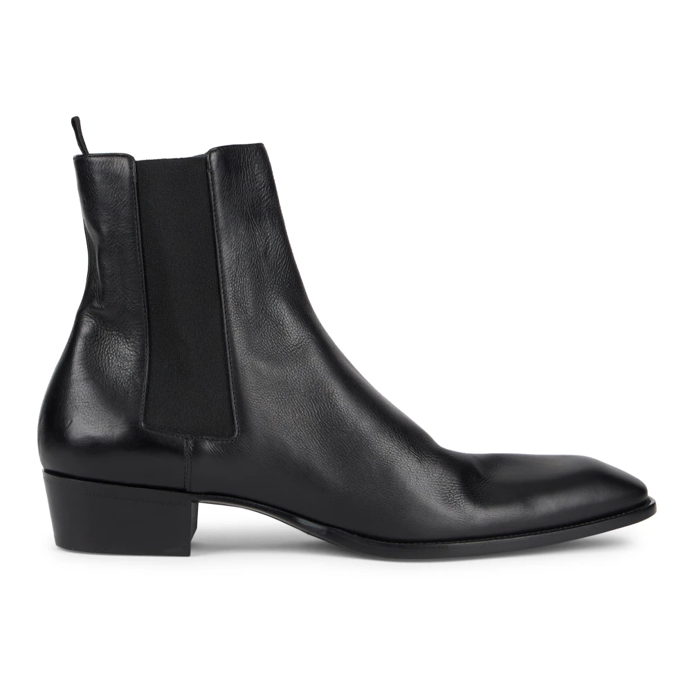 Saint Laurent Black Chelsea Boots, Male, 9 Uk, Stanton Chelsea Boot