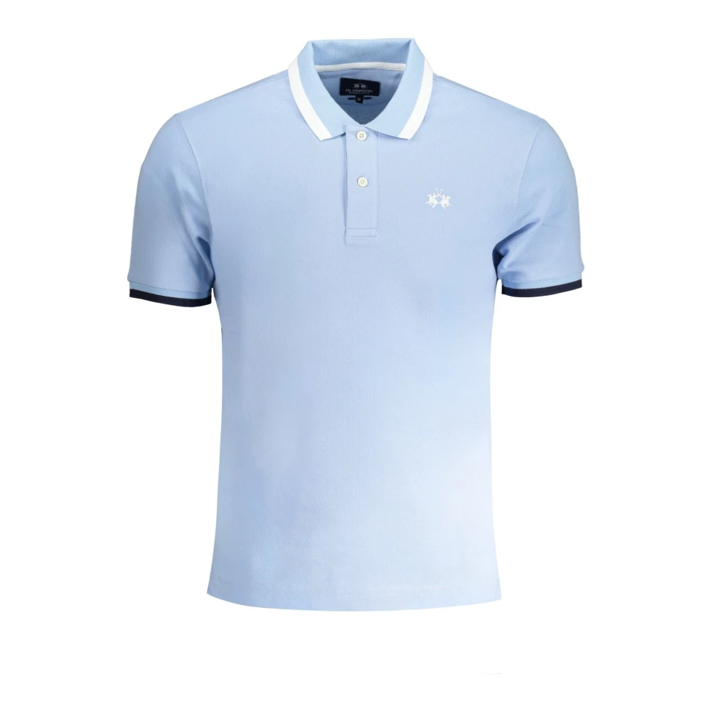 LA MARTINA Blauw Polo Shirt met korte mouwen voor heren Blue Heren