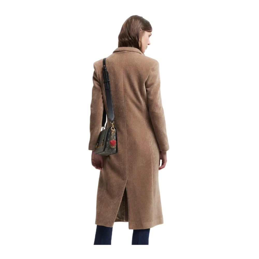 Kocca Vintage Beige Double-Breasted Jas Brown Dames