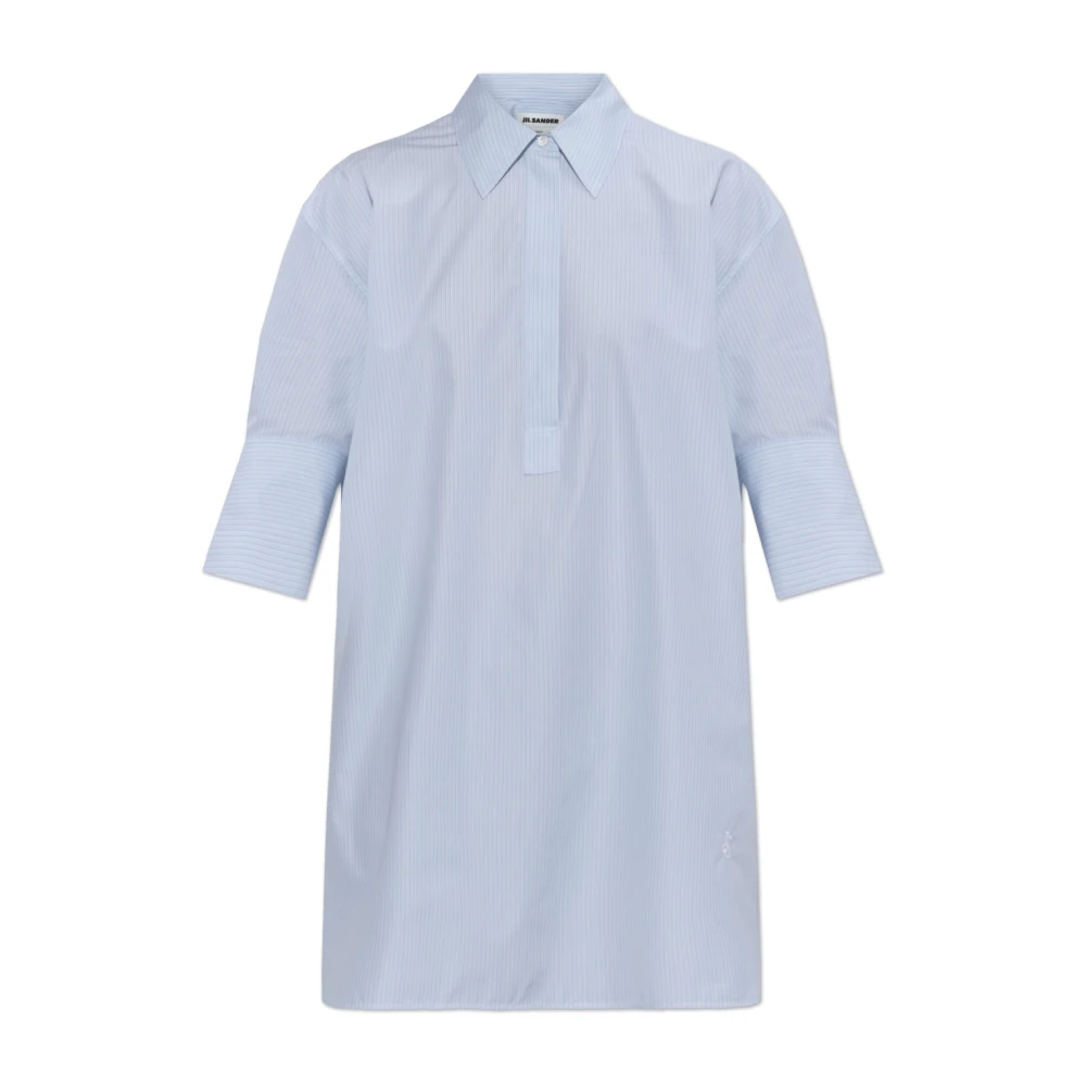 Jil Sander Overhemdjurk Blue Dames