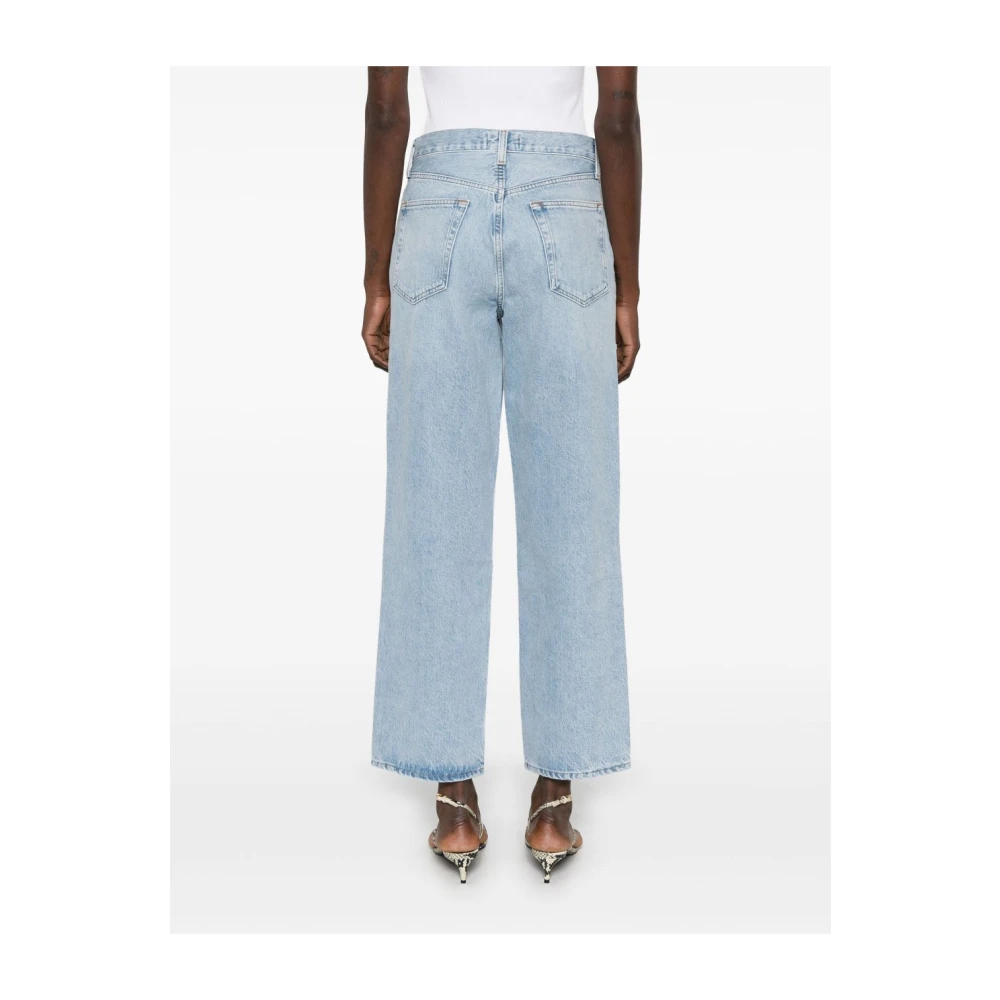 Agolde Lichtblauwe Klassieke Vijf-Pocket Jeans Blue Dames