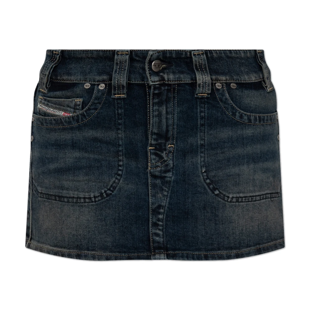 Diesel Vrouw Blauw Rokken Dames, W28, Katoen, Minirok