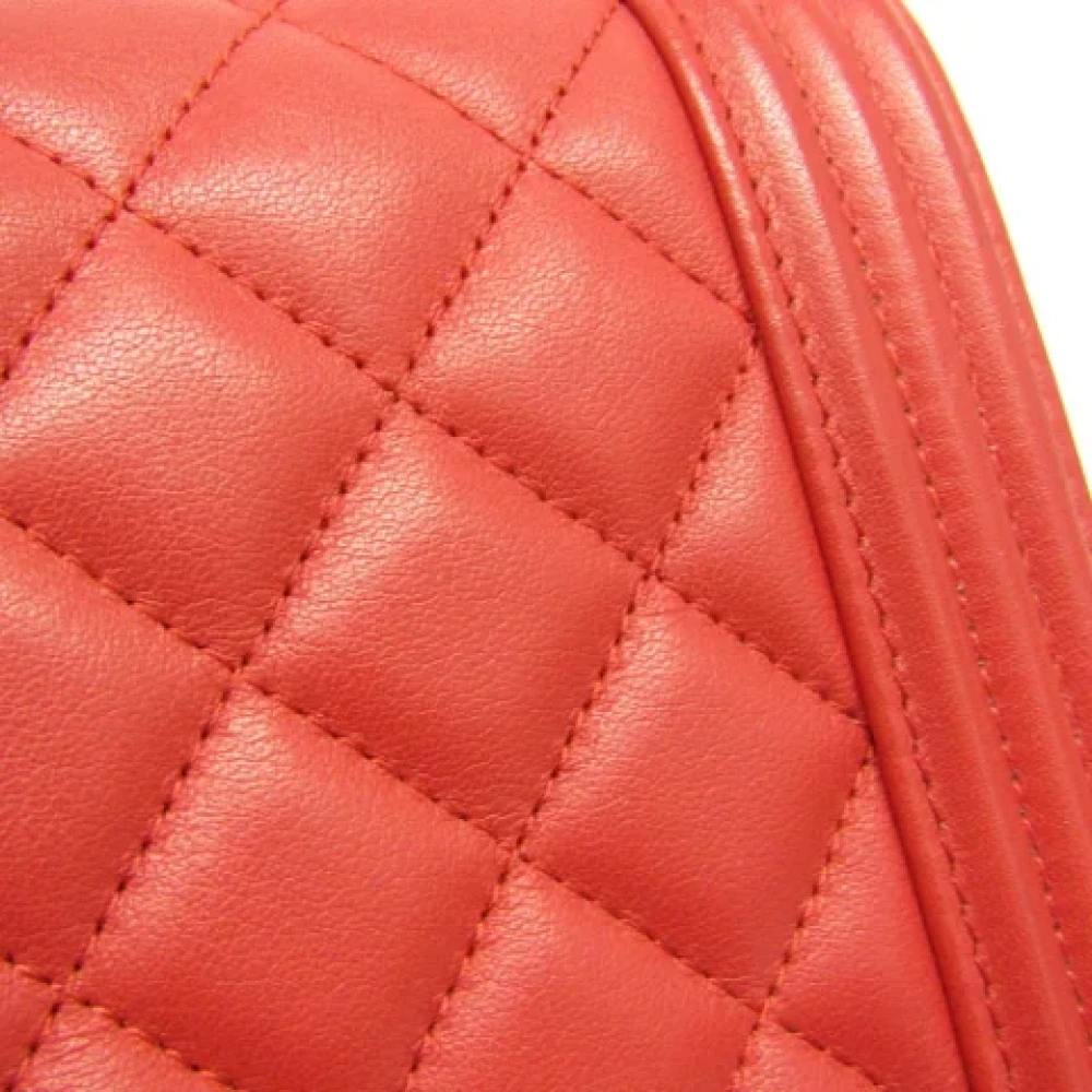 Chanel Vintage Pre-owned Leather shoulder-bags Red Dames