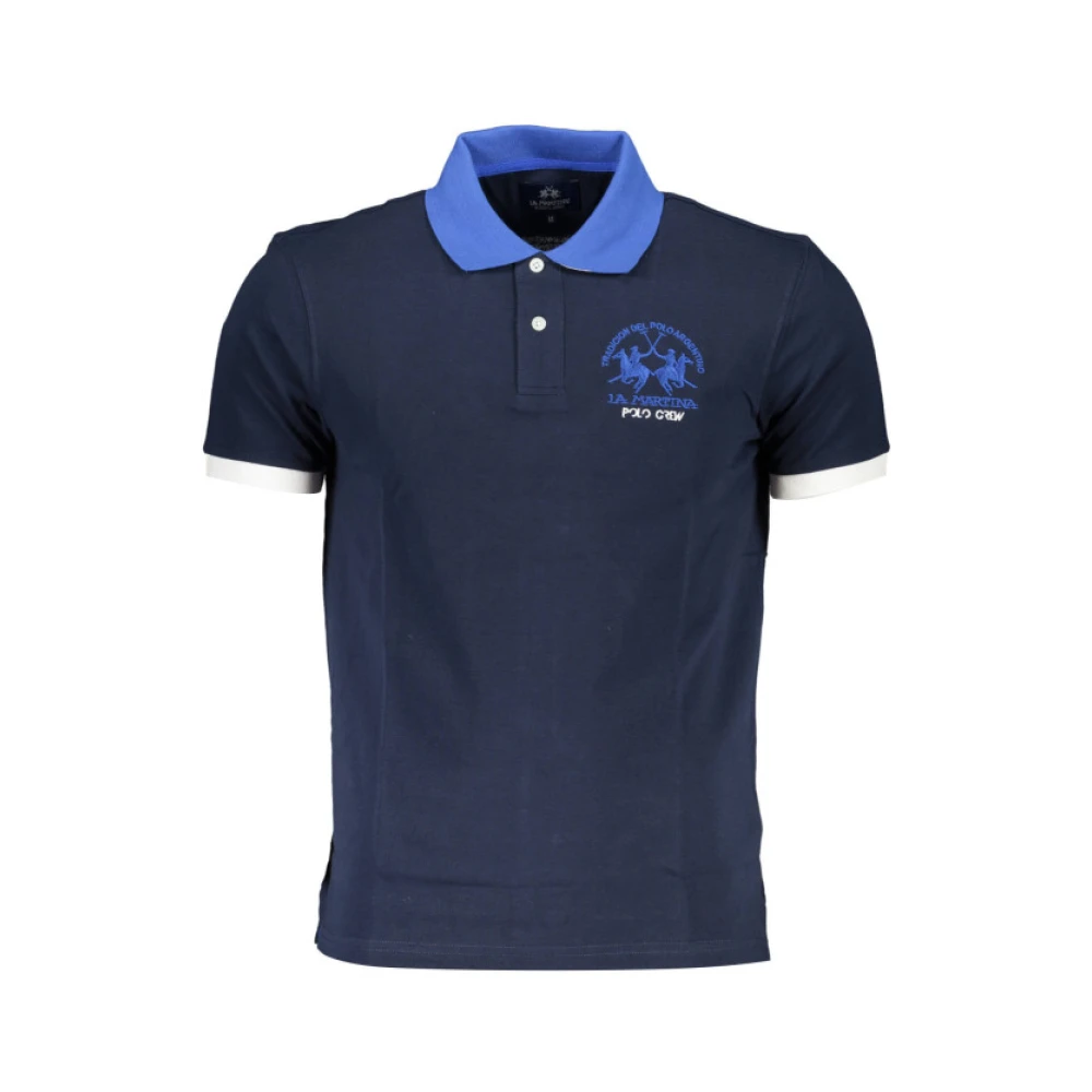 La Martina Polo Blu - Male - Polo Shirts - Blue - M - Tops